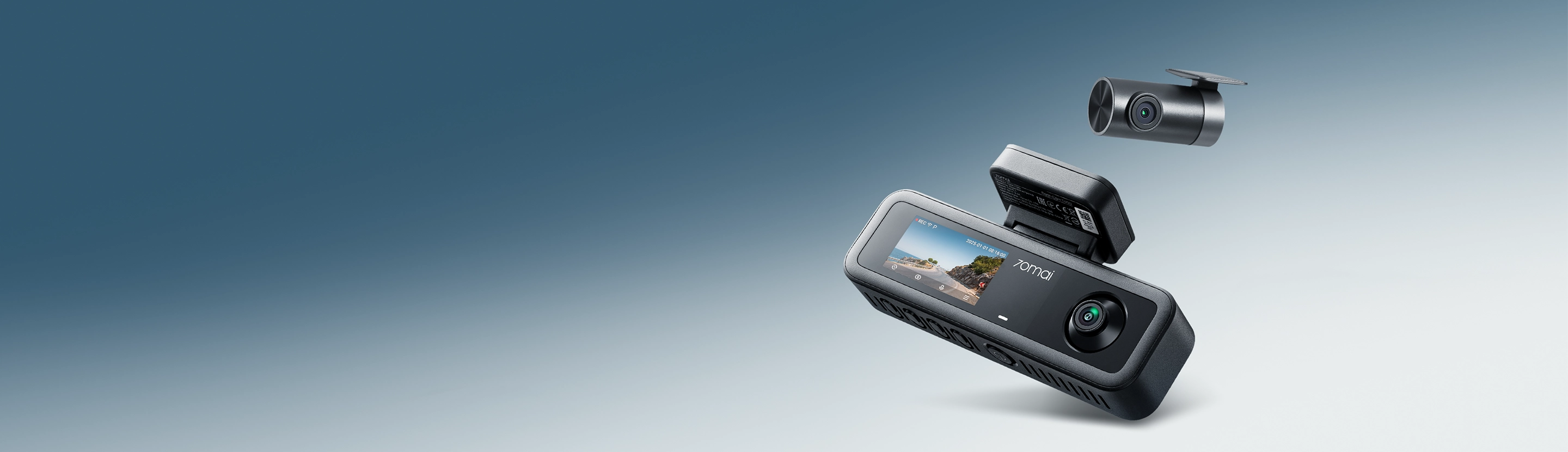 Dash cam 70mai, module d'alimentation et caméra arrière